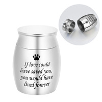 Urnas de Cremación para Mascotas Mini Personalizadas al por Mayor, Recuerdo Funerario de Acero Inoxidable para Cenizas de Perros y Humanos, Patrones Personalizables