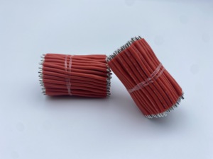 Cable de Silicona de Cobre Puro 16AWG de 0.05m con Doble Extremo Pelado y Estañado para Batería/Inversor, ROHS, Personalizable de Fábrica - Product Image 1