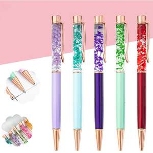 Stylo bille en métal à liquide flottant, design DIY, personnalisable avec logo imprimé, vente directe fabricant, idéal pour cadeau - Product Image 2