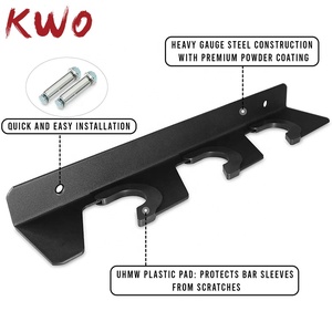 Soporte de Barra para Pesas Multifuncional de Pared con 8 Barras para Cross Training y Fitness, con Logotipo Personalizado de KWO Gym Equipment - Product Image 4
