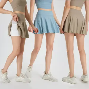 SHINBENE-falda de tenis plisada 2 en 1 para mujer, pantalones cortos integrados, faldas atléticas de Golf de cintura alta para correr, informales