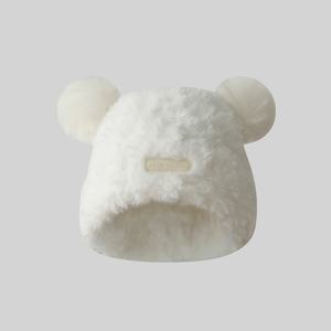 Chapeau en tricot en peluche mignon-Couvre-chef d'hiver chaud avec fil tricoté, en stock, plusieurs couleurs - Product Image 3