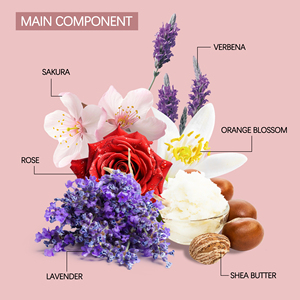 Crème pour les mains avec logo personnalisé Nourrit les peaux très sèches Crème pour les mains Sakura au beurre de karité et à l'extrait de rose vegan, non collante - Product Image 4