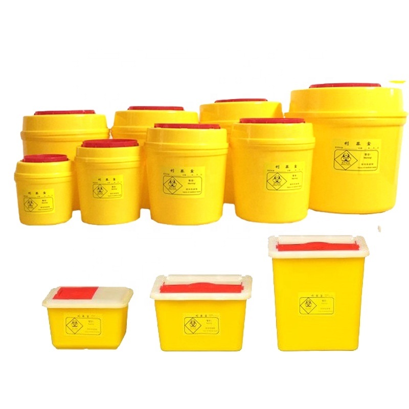 OEM Hospital needle rounded medical sharp waste container square sharps container sharp box 5L 10L