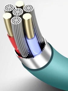 Nhà máy màu xanh lá cây lỏng Silicone 3-in-1 Micro USB sạc cáp lắp ráp cho điện thoại máy ảnh máy tính truyền dữ liệu - Product Image 4