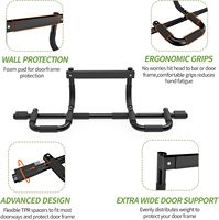 Barre de traction murale réglable pour fitness, équipement d'exercice à domicile et en extérieur, fixation murale ou sur cadre de porte, taille personnalisable