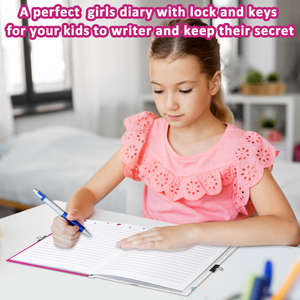 En stock, carnet <span class=keywords><strong>de</strong></span> notes <span class=keywords><strong>rose</strong></span> mignon, journal secret avec serrure et clé pour filles - Product Image 4