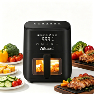 Friggitrice ad Aria Digitale Anbolife per Uso Domestico, 5.5L, Elettrica, Senza Olio, Vendita Diretta dalla Fabbrica, OEM - Product Image 5