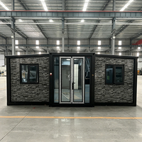 Maisonnette Modulaire Détachable Écologique et Économique de 20 pieds avec 3 Chambres, Extensible, Pliable et Robuste pour Bureau ou Habitation