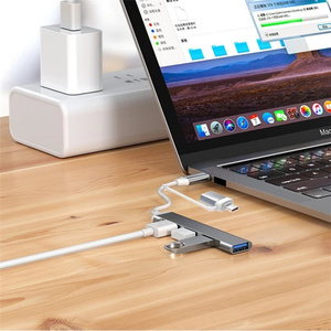 Accesorios para PC, <span class=keywords><strong>HUB</strong></span> USB, Adaptador USB3.0 Tipo C a 4 Puertos USB para Laptop, Estación de Acoplamiento, Divisor USB C OTG para Huawei <span class=keywords><strong>Xiaomi</strong></span> - Product Image 6