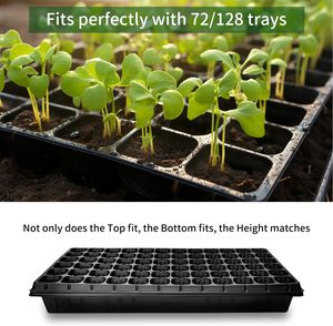 Bandeja de Cultivo de Plástico Resistente de 1.6 Pulgadas de Profundidad con 72/128 Agujeros para Microgreens, Bandeja de Germinación de Semillas 1020 para Cultivo de Plantas - Product Image 6