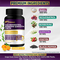 Capsules NAD + de marque privée OEM Supplément de NAD pur pour la réparation de l'énergie et de l'ADN Défense contre le vieillissement Fonction cérébrale Capsules NAD +