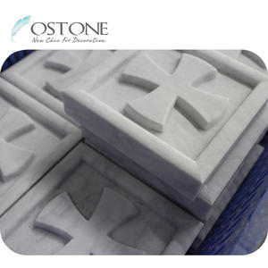 Desain silang Carrara marmer putih pola ukiran bantuan batu untuk dekorasi dinding seni Gereja - Product Image 6