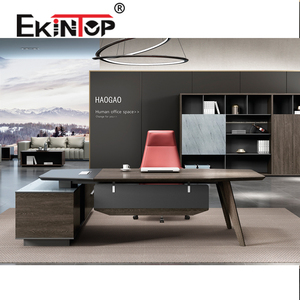 Ekintop Moderne Directietafel Goedkoop I-vormig Houten CEO Baas Luxe Kantoormeubilair <span class=keywords><strong>L</strong></span>-vormig Directiebureau - Product Image 4