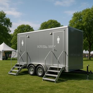 Conteneurs de toilettes mobiles 8 postes 2025 avec salle de douche intégrée pour le nettoyage - Product Image 2
