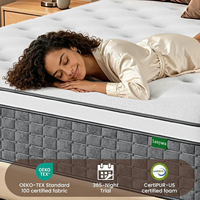 Matelas enroulable de qualité supérieure, taille King, en tissu tricoté, pliable, système de literie gain de place