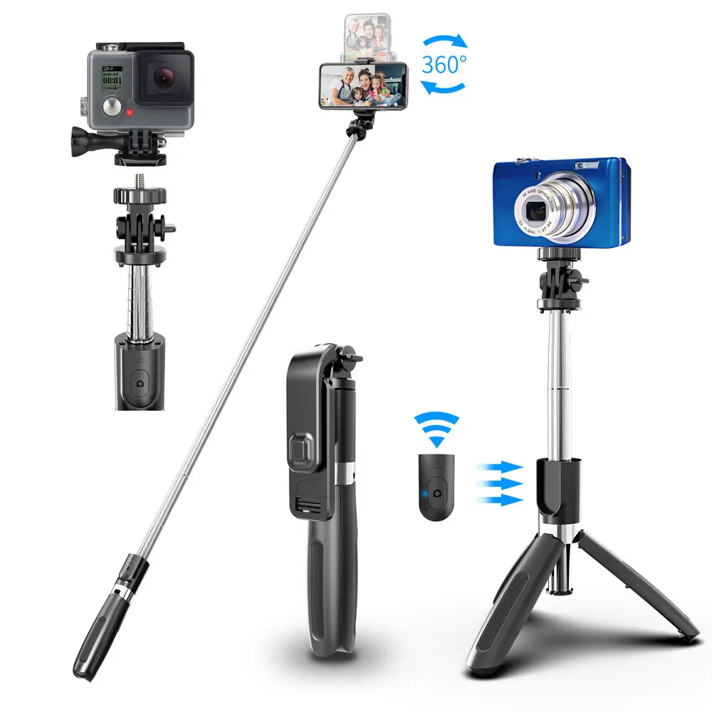 Groothandel Lage Prijs Selfie Stick Met Statief Afstandsbediening L02