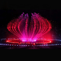 Fontaine de piscine de haute qualité pour l'aménagement extérieur, fontaine musicale décorative flottante, fontaine de feu spéciale et magnifique