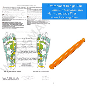 Chaussettes de réflexologie d'acupression Chaussettes de massage des pieds unisexes Tableaux d'acupression de réflexologie en coton en anglais tige espagnole incluse - Product Image 3