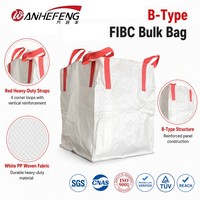 Sac Jumbo PP de type B professionnel, 1 tonne, protection statique, sac FIBC pour la manutention et le stockage de matériaux industriels