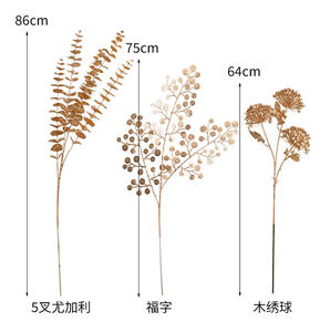 Capodanno fiore benedizione secchio composizione floreale agrifoglio rosso capodanno ornamento decorazione legno dorato ortensia <span class=keywords><strong>eucalipto</strong></span> - Product Image 6