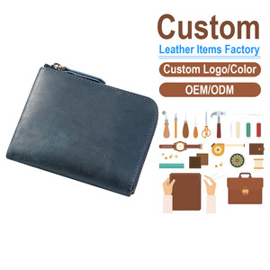 Men's <b>RFID</b> <b>Blocking</b> Oil Wax Leather <b>Wallet</b> Top-Grain Cowhide Short Bifold with Zipper Coin Pocket Vintage Style Custom Engraving - Product Image 1