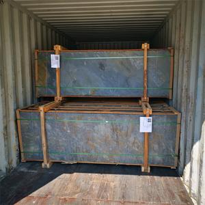 Dalles de sol de <span class=keywords><strong>jardin</strong></span> d'extérieur, dalle d'<span class=keywords><strong>ardoise</strong></span> rustique/rouillée multicolore pour pavage extérieur - Product Image 3