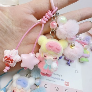 Llavero de peluche miniatura de la linda muñeca de dibujos animados Nanci, colgante para mochila de estudiante, adorno para teléfono, colgante DIY para bolso, venta al por mayor - Product Image 2