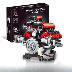 Kaiyu K96203 2025 tecnico motorizzato V8 auto parte modello di <span class=keywords><strong>motore</strong></span> con assemblaggio leggero mattoncini giocattolo regalo per bambini - Product Image 6