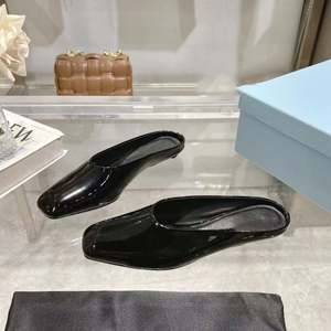 XINZI RAIN 2025, Mules de PVC para Mujer, Personalizables, Punta Cuadrada, Tacón de 2.5cm, Sandalias Deslizantes para Chicas, Suela Roja CL - Product Image 5