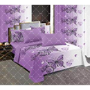Parure de lit de luxe en gros, 8 pièces, pour lit King Size, avec rideaux - Product Image 4
