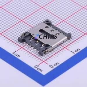 SNO-1330 SIM Card Connector SMD Connector Flip Cover Type Nano SIM Card Card Holder 1.4mm - Product Image 1