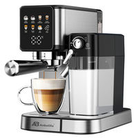 Cafetera Espresso Anbolife Thermoblock de 20 Bares con Tanque de Leche Desmontable de 500 ml y Control de Temperatura NTC OEM