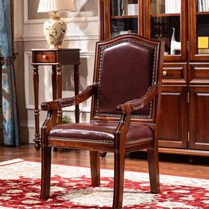 Set <span class=keywords><strong>Scrivania</strong></span> <span class=keywords><strong>in</strong></span> Legno Massello Stile Country Americano - <span class=keywords><strong>Poltrona</strong></span> <span class=keywords><strong>in</strong></span> <span class=keywords><strong>Pelle</strong></span> per Ufficio Domestico Studio - Product Image 1