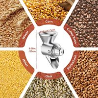 Accessoire moulin à grains pour batteur sur socle KitchenAid en acier inoxydable, broyeur 9 niveaux pour farine et grains de café, pour avoine, maïs, millet, blé