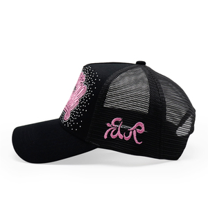 <span class=keywords><strong>Gorras</strong></span> de Malla Bordadas en 3D <span class=keywords><strong>Personalizadas</strong></span> al por Mayor con Logotipo Propio, Gorra <span class=keywords><strong>Trucker</strong></span> Personalizada con Logotipo de Pedrería - Product Image 3