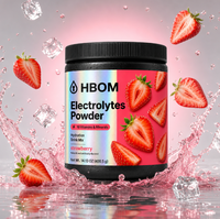 Poudre d'électrolytes personnalisée à marque privée, saveur fraise, mélange pour boisson hydratante, 10 vitamines et minéraux, OEM ODM, vente en gros