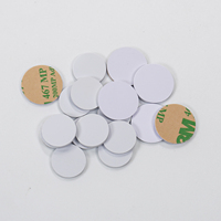Etiqueta Adhesiva Redonda de PVC para Tarjetas RFID NFC Pasivas de 13/15/18/20/22/25/28/30/35/40/50 mm, Etiqueta de PVC Tipo Moneda