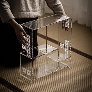 Acrylic <b>Desktop</b> Tea Set Storage Rack Teapot Display <b>Shelf</b> For Tea Ceremony Accessories - Product Image 3