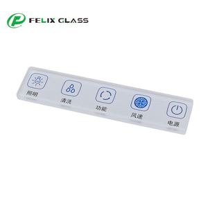 Panel de vidrio táctil inteligente ultrafino personalizado de fábrica de 2mm con patrón de orificio redondo de serigrafía plana para uso de instrumentos de baño - Product Image 1