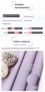 220 जीएसएम सादे रंगीन टिकाऊ हथकरघा सूती कपड़े की नकल लिनन बांस के कपड़े 100% कपास के कपड़े धोने वाले कपड़े - Product Image 4