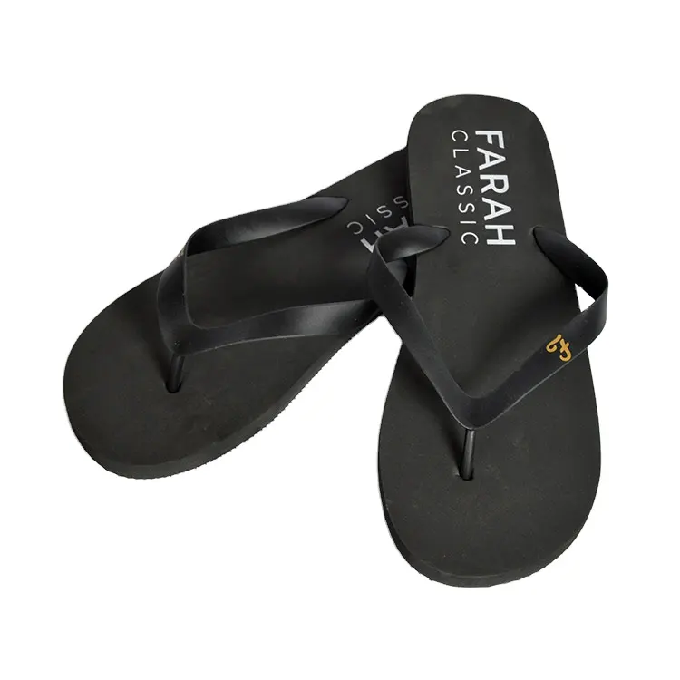 High quality custom luxury bathroom beach black flip flops slippers for hotel