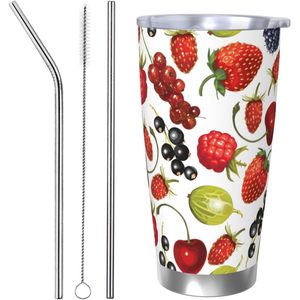 20oz Stainless Steel Double Wall <b>Tumbler</b> Spill Proof <b>Lid</b> <b>Straw</b> Insulated Water Bottle Drinkware Featuring Car Grape 1500ml - Product Image 1
