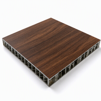 Panneau en nid d'abeille en aluminium et noyer ignifuge A2 pour les projets de mobilier d'hôtel et de revêtement mural, décoration intérieure sécurisée
