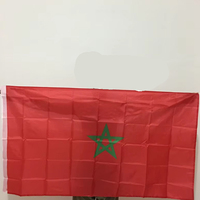 Pas cher Afrique Pays 3 * 5FT Maroc Drapeau Polyester Impression Numérique Accrocher Drapeau Extérieur avec Deux Boucle En Métal.