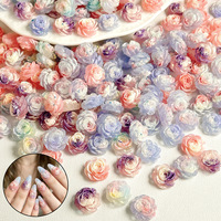 30pcs/bag Hiasan Kuku Bunga Mawar Resin Lembut Non-Toksik Mewah 3D Perlengkapan Dekorasi Kuku DIY
