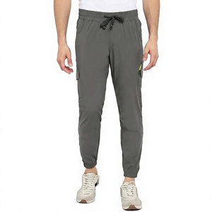 Pantalones Deportivos de Secado Rápido para Hombre, Color Gris, con Cintura Elástica y Cordón Ajustable, Estilo Casual con Bolsillos, para Otoño, en Oferta - Product Image 1