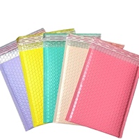 Sacs d'expédition en polybulle colorés personnalisés, très demandés, en stock, enveloppes rembourrées, imperméables, durables, roses