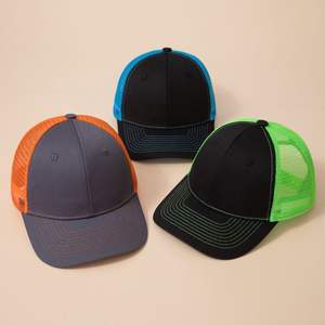 定制双色网眼后卡车司机帽子-促销用可调棒球帽 - Product Image 3
