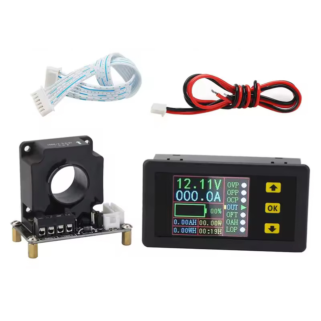 Lithium Battery Charge Discharge Monitor DC 90V 100A VOLT AMP Capacity Power Meter Voltage Current Surface Mount Model VAC9010H